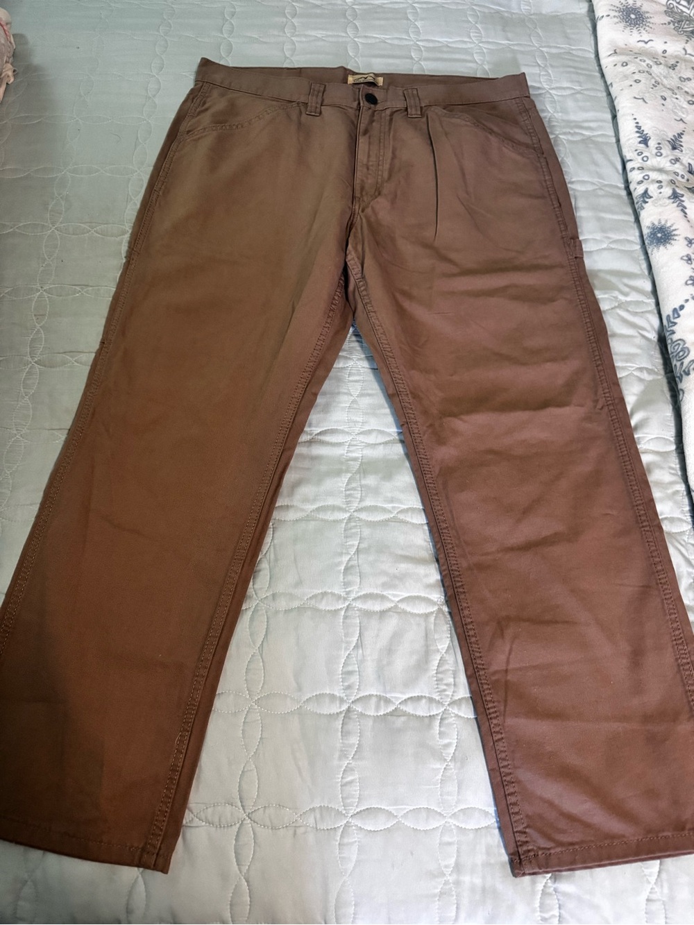 Men's Blue Mountain Canvas Pants, Brown, Size 38x30, New Without Tags